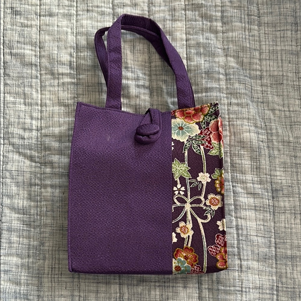 Purple Floral Women's Bag